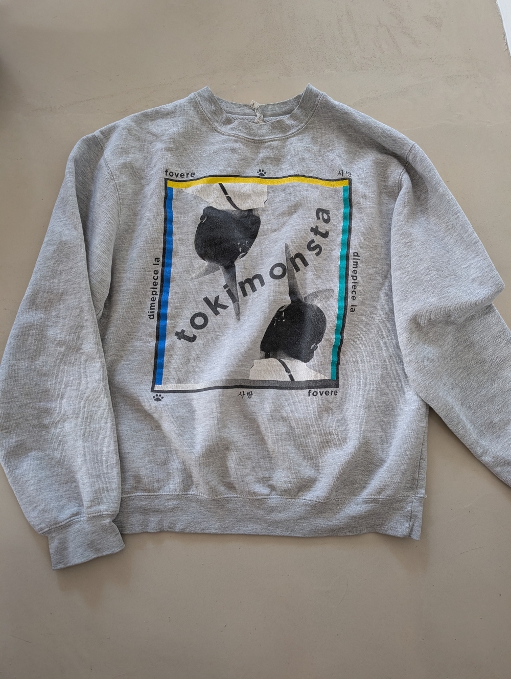 Light Gray Fleece-Lined Sweatshirt / Tokimonsta Tour Edition